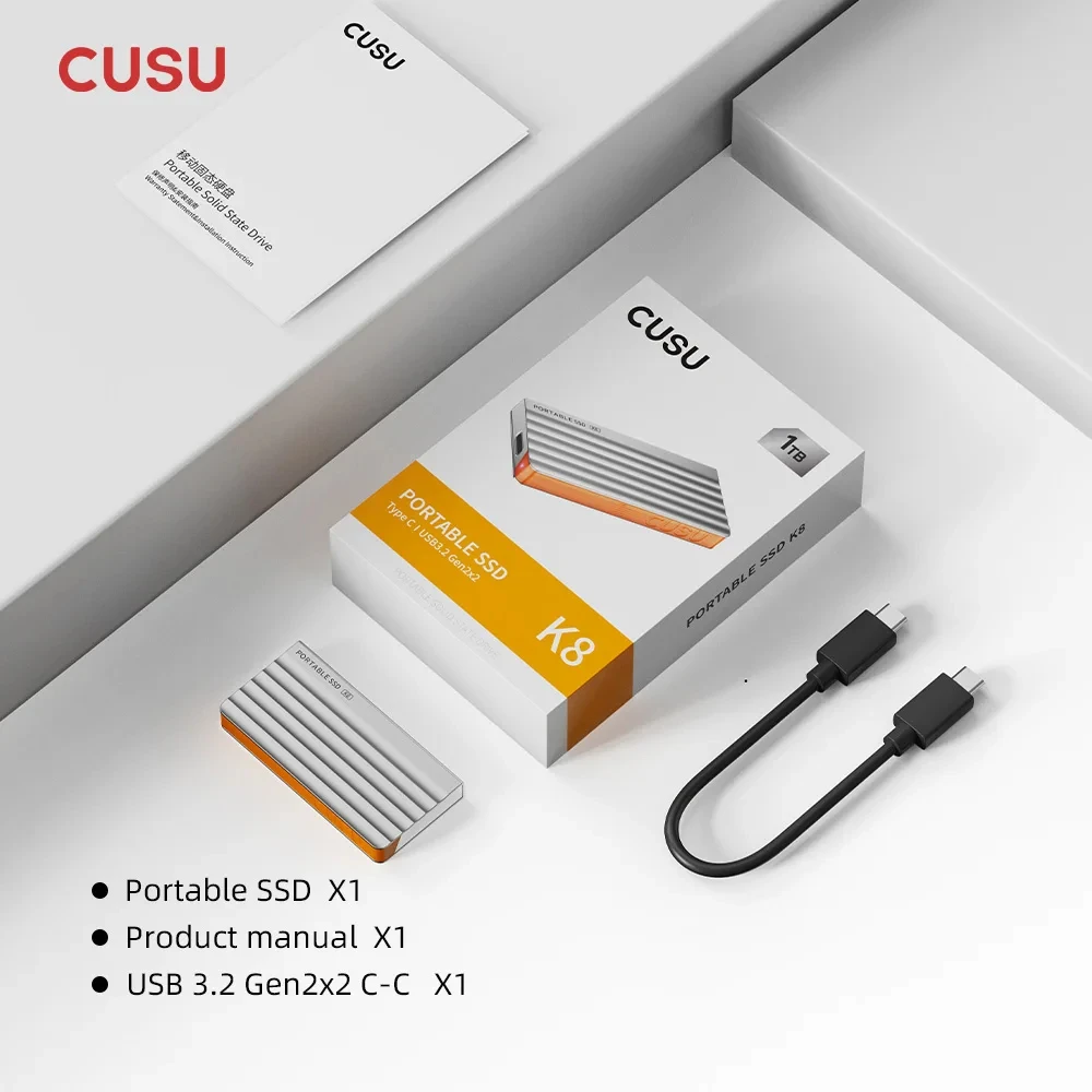 CUSU Portable SSD 512gb 1tb 20Gbps USB3.2 Gen2x2 Type C External Hard Disk Portable Solid State Drives for iphone 15 above – Image 4