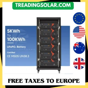 Czowersourcing Lifepo4 Solar Batteries 5kwh 10kwh 20kwh 50kwh 100kwh Lithium Battery 48V 100Ah Lithium Ion Phosphate Battery