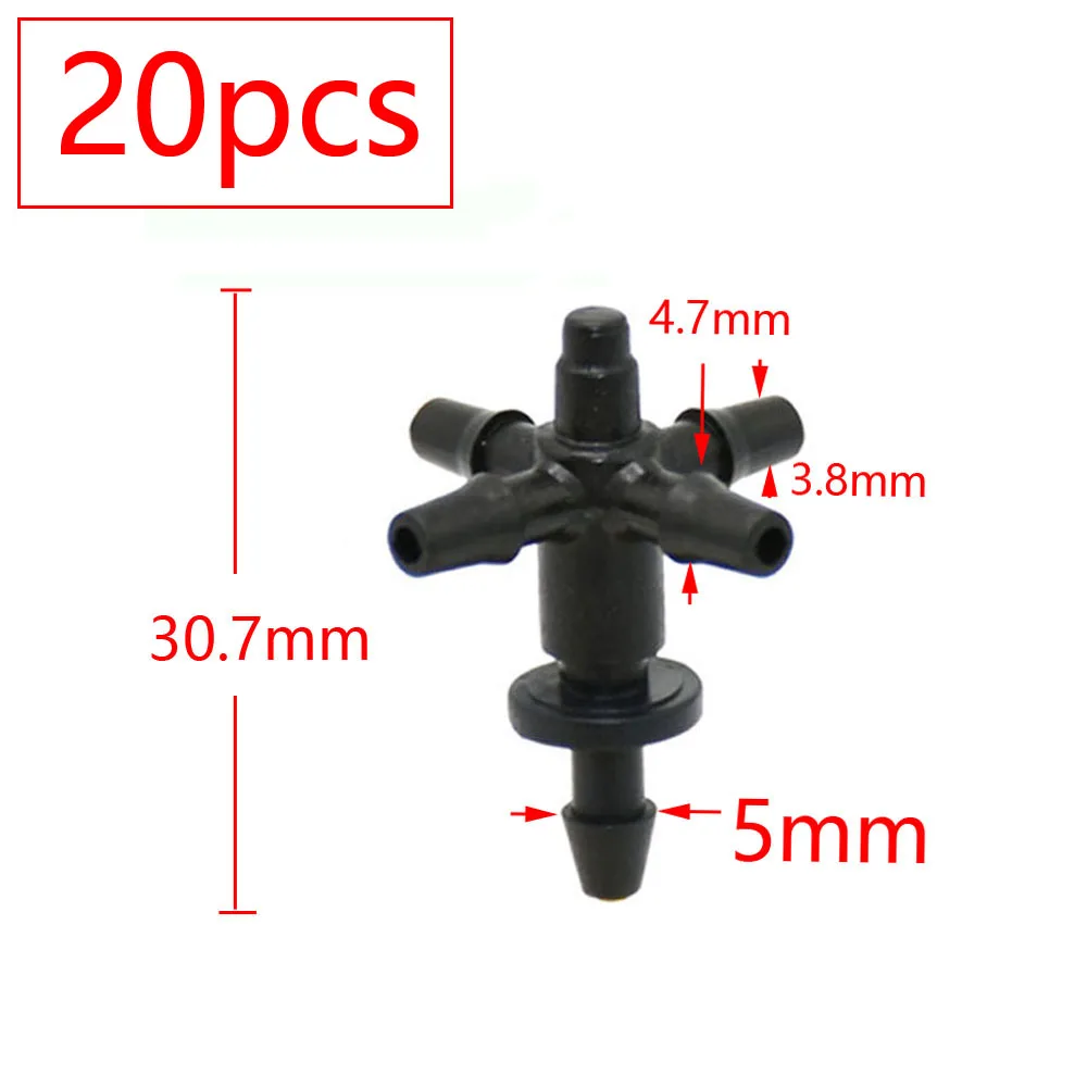 2L 4L 8L Dripper Irrigation 2/4-way Arrow Dropper Connector Cross Water Splitter Emitter Drip Arrow Micro Drip Irrigation System – Image 2