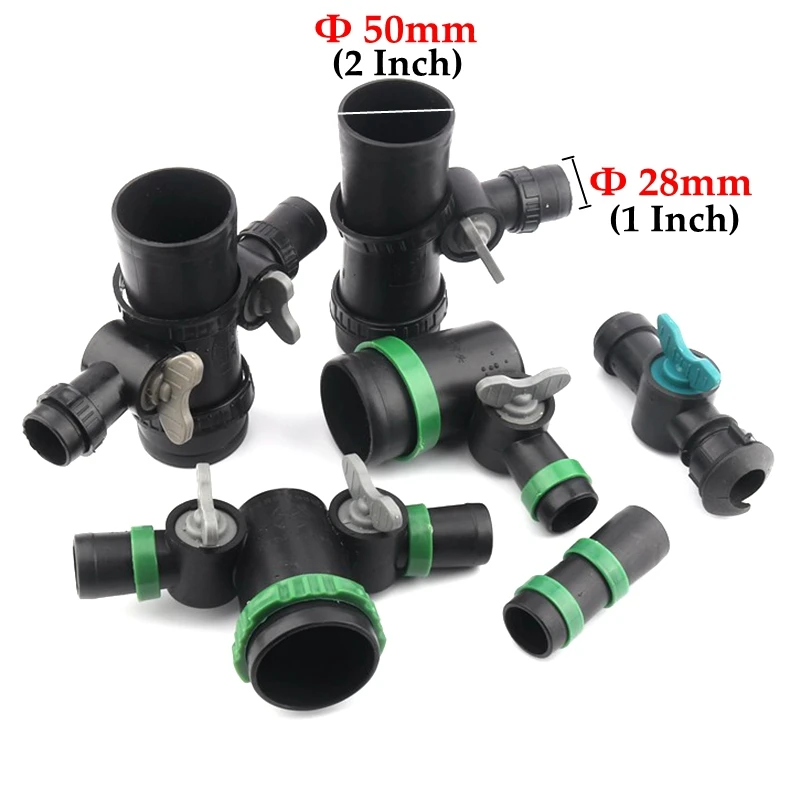 1"Φ28mm 2"Φ50mm Thin Soft Spray Tape Connector Valve Micro Sprinkling Irrigation Water Pipe Drip Hose Joints Pipe Fittings – Image 2