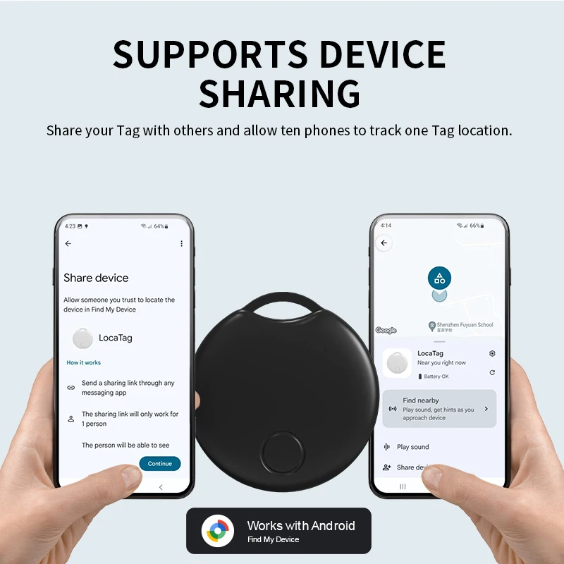 RSH Smart GPS Tracker for Android Tag Work With Android Google Find My App Key Finder Pet Locator Smart Tag for Xiaomi Samsung – Image 3