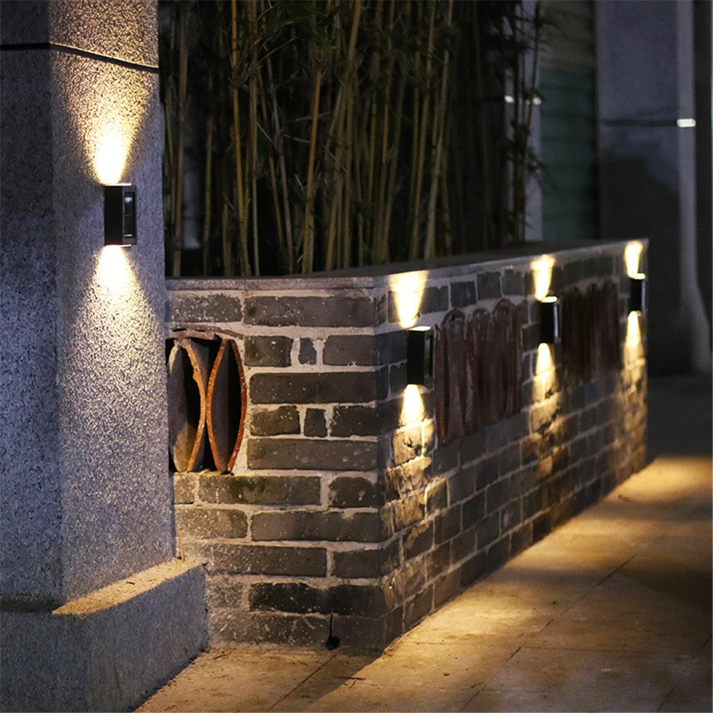 LED Solar Wall Lamp Outdoor Waterproof Up and Down Luminous Lighting Garden Decoration Solar Lights Stairs Fence Sunlight Lamp – Image 3