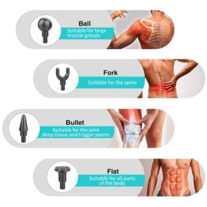 4PCS/set 12-13mm Massage Gun Accessories Fascia Gun Head