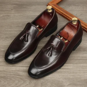 Liu Su Le Fu shoes men's new British high-end leather shoes, casual business lazy shoes, one foot pedal extra large size