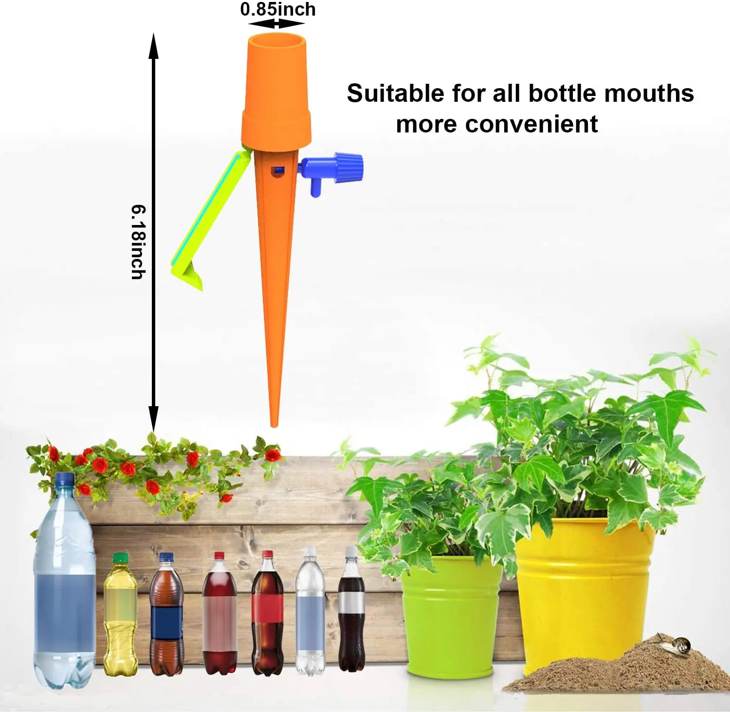 Auto Drip Irrigation System Automatic Watering Dripper Spike Garden Plants Flower Dripper Waterer Tools 1/2/4/6/12PCS – Image 2