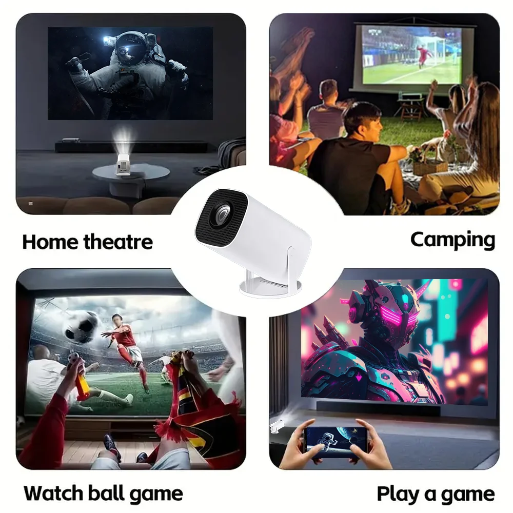 Mini Smart Projector HD Android Support 4K 1080P BT5.0 WiFi 5G·iMAX Home Theater Auto focus Outdoor Portable Projector E100 – Image 3