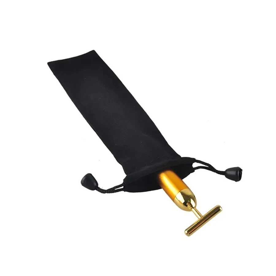 Portable Energy Electric Beauty Bar Waterproof 24K Gold Pulse Firming Massager Roller Facial Eye Pouch Remover Face Care Tool – Image 2