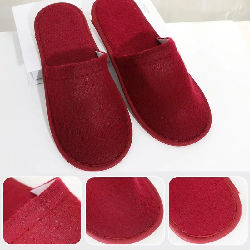 Women Indoor Slipper travel portable Spa Hotel Slipper Spring Summer shoes Woman House Flat Floor Soft Silent Slides for Bedroom – Image 3