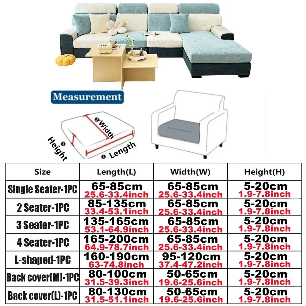 1PC Elastic Sofa Cover Adjustable Sofa Cover Seat Cushion Energy Slipcover L-Shaped Corner Couch Cover Slipcover 1/2/3/4 Seater – Image 2
