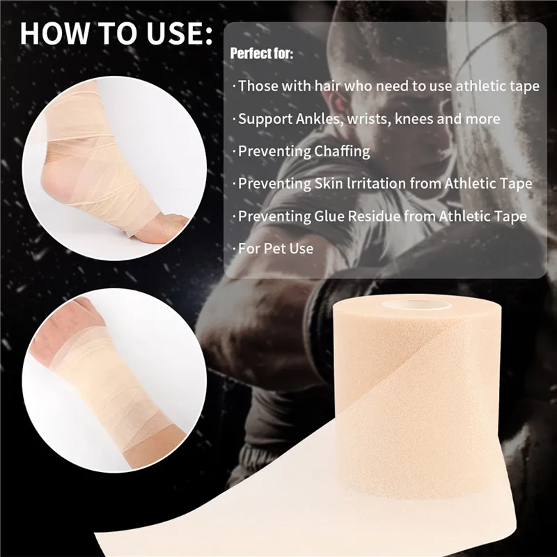 Foam Cotton Skin Film Self-adhesive Elastic Bandage Elbow Knee Skin Mask Film Foam Underwrap Sports Pre-Wrap for Athletic Tape – Image 3