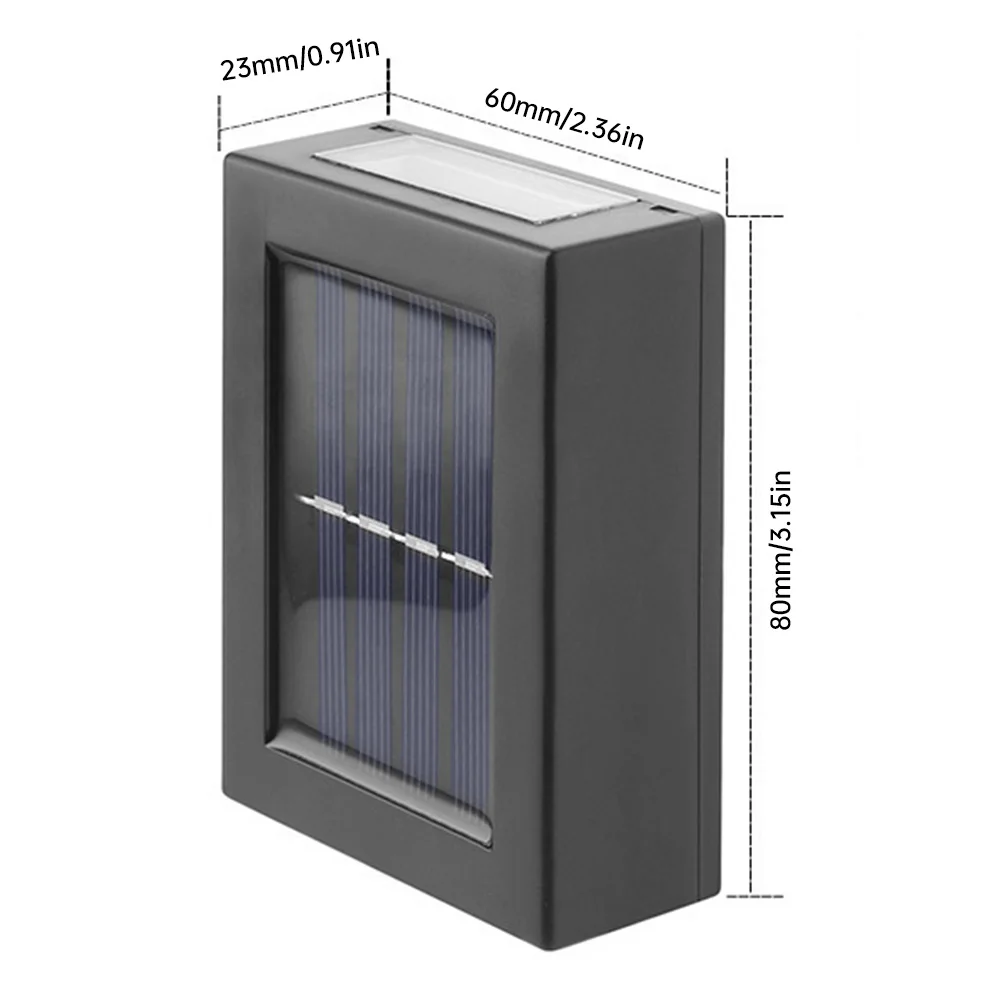 LED Solar Wall Lamp Outdoor Waterproof Up and Down Luminous Lighting Garden Decoration Solar Lights Stairs Fence Sunlight Lamp – Image 6