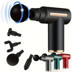 Mini LED Percussion Massage Gun - USB Deep Tissue Therapy for Neck Back & Body Portable Muscle Recovery Tool with 3 Speeds