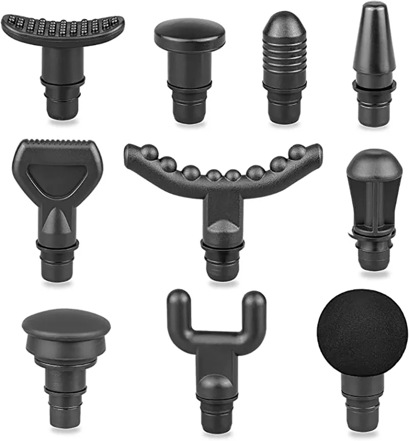 Universal Fascia Gun Replacement Massage Head Silicone Massage Head Set Body Relaxation Fascia Massager Gun Head For All 18-19mm – Image 2