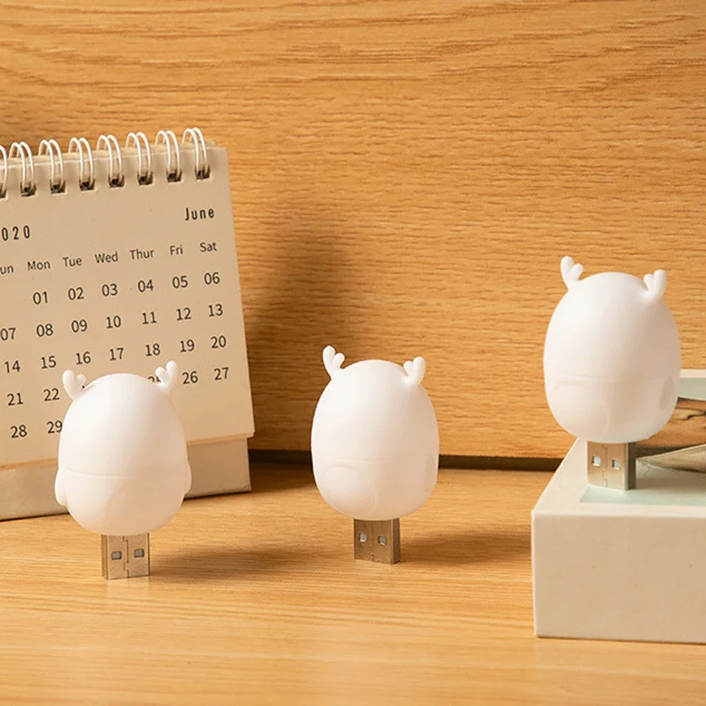 1pc USB Plug Lamp Mini Night Light Computer Mobile Power Charging Small Book Lamps LED Eye Protection Reading Lamp Gift – Image 4