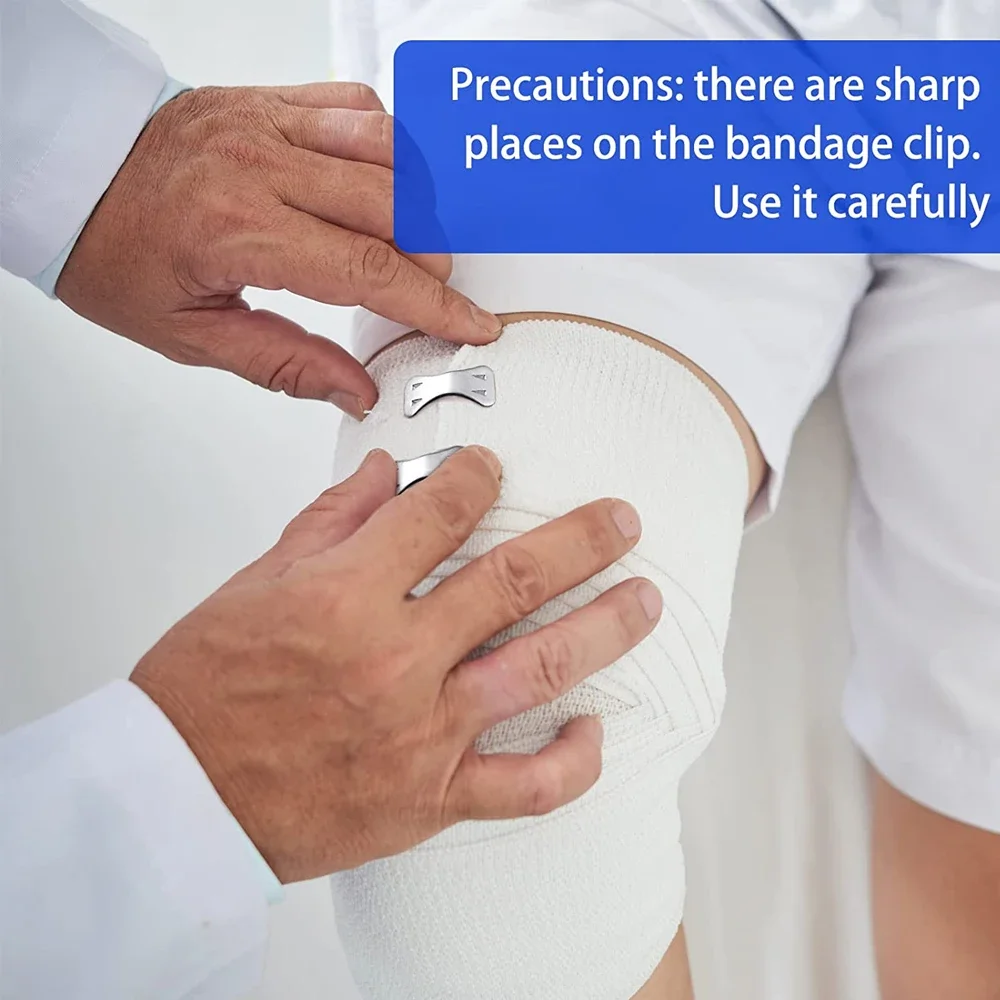 1Roll Elastic Compression Bandage Wrap with Hooks,Athletic Sport Support Tape for Ankle,Wrist,Arm,Leg Sprains First Aid Measure – Image 4