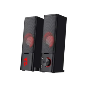 Redragon GS550 PC Gaming Speakers 2.0 Channel Desktop Computer Sound Bar Quality Bass & Decent Red Backlit