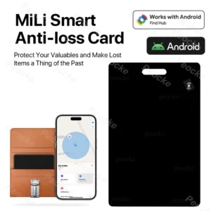 Wallet Tracker Card Ultra-thin GPS Location with Google Find My App Bluetooth Smart Tracking Tag Wireless Charging For Android