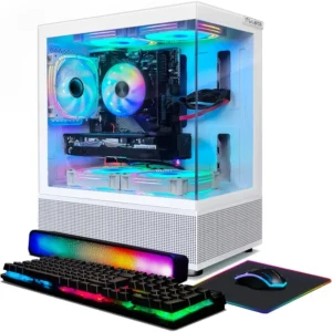 Gaming Desktop PC, Radeon RX 580 16G, Intel Core i7-6700 up to 4.0G, 32G DDR4, 2T SSD, 600M WiFi, BT 5.0, RGB Fan x5,