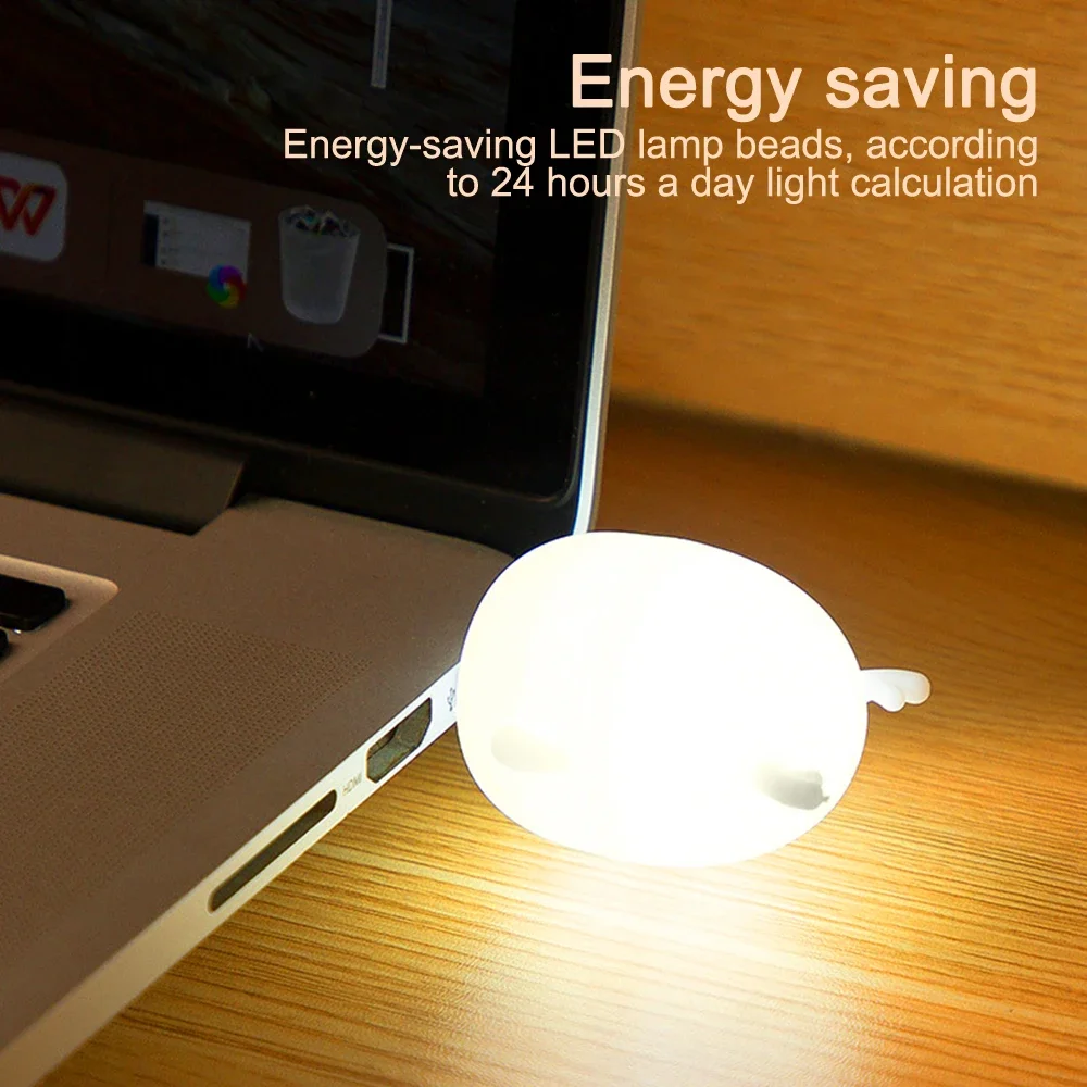 1pc USB Plug Lamp Mini Night Light Computer Mobile Power Charging Small Book Lamps LED Eye Protection Reading Lamp Gift