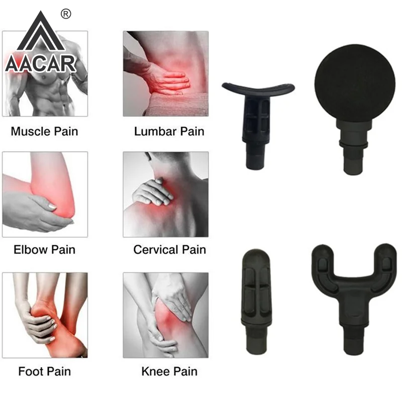 4pcs Massage Gun Heads Replaceable Massager Attachment Different Muscle Heads For Deep Tissue Muscle Massage Gun Accessories