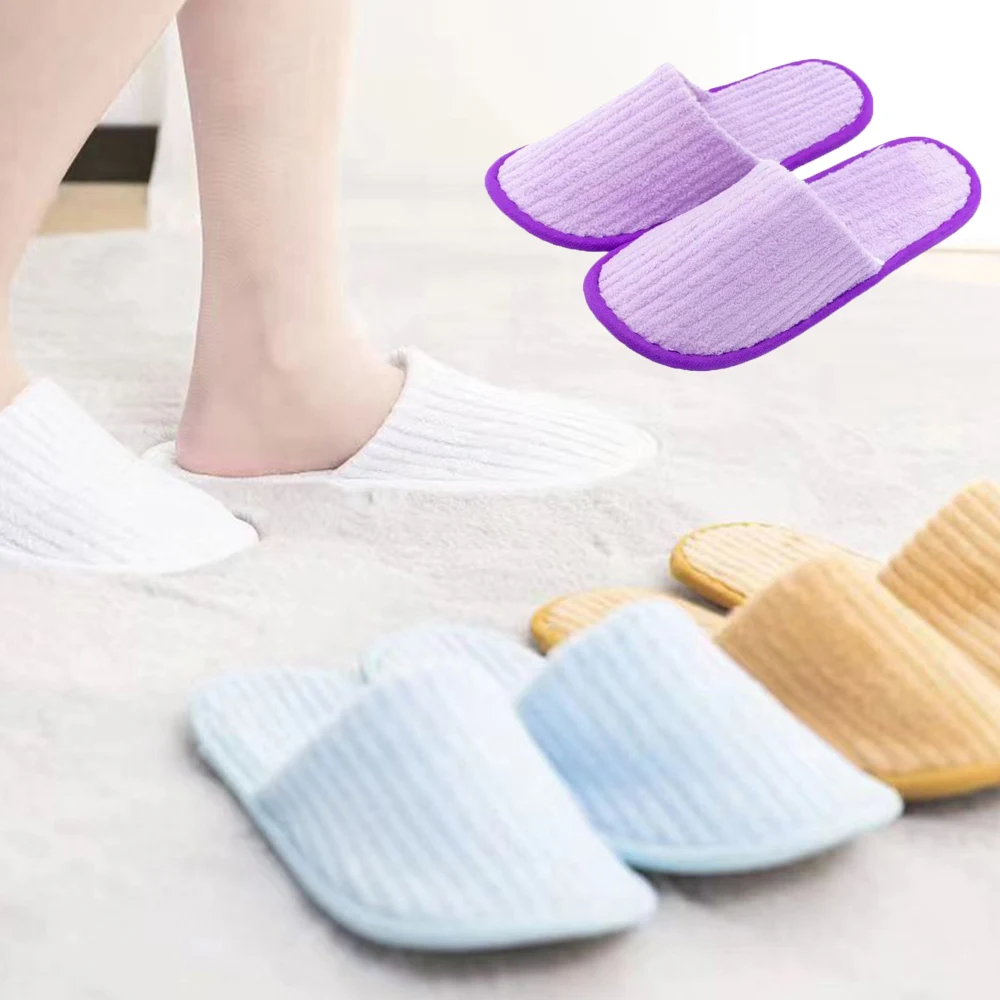 Disposable Slippers Hotel Travel Slipper Party Home Guest Men Women Unisex Closed Toe Anti-slip Wedding Shoes Travel Slippers – Image 4