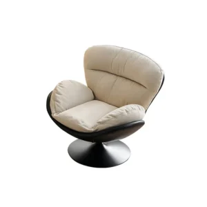 Retro style designer single chair light luxury balcony living room small apartment rotating down eggshell sofa chair