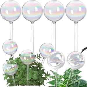 Rainbow Color Glass Waterer Plant Watering Globe Automatic Drip Irrigation System Self Watering Tool Planter Insert Water Device