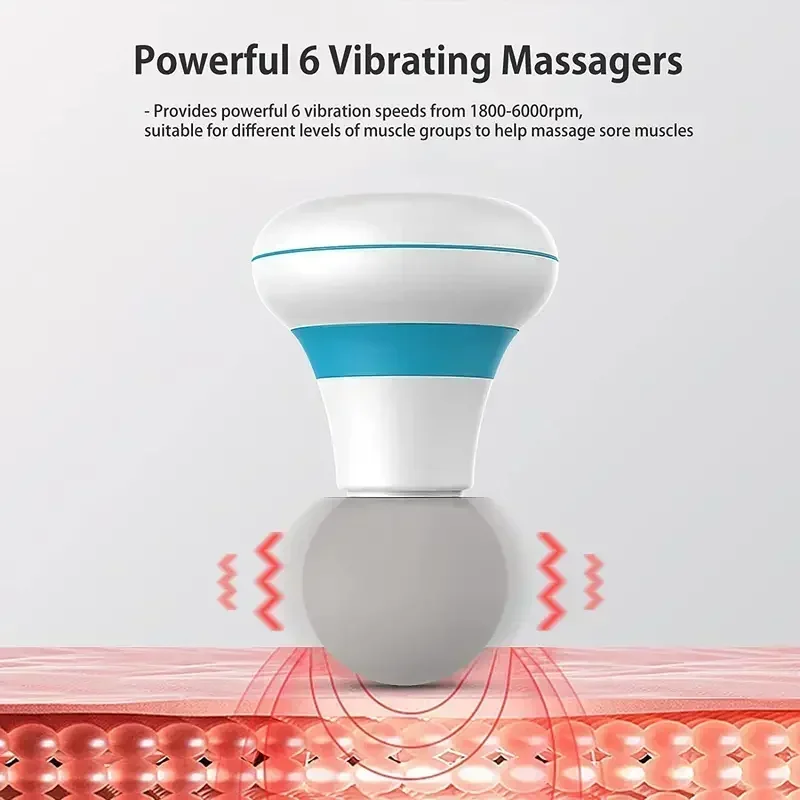 Mini Portable Massage Gun Deep Tissue Percussion Handheld Muscle Massager for Athletes Body Back Pain Relief – Image 2