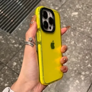 Luxury Transparent Airbag Phone Case For iPhone 16 15 ProMax 14 16 Plus 13 12 Pro Max 11 Contrasting Bumper Shockproof TPU Cover