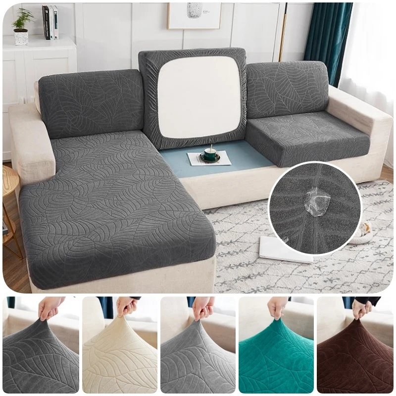 Splashproof Jacquard Sofa Cushion Cover For Living Room Anti-slip Anti-dust Thickening Elastic Sofa Cover Furniture Protector