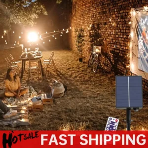 Solar Panel Controller with Remote for Christmas Garden LED String Copper Light for Outdoor Garden Decoration