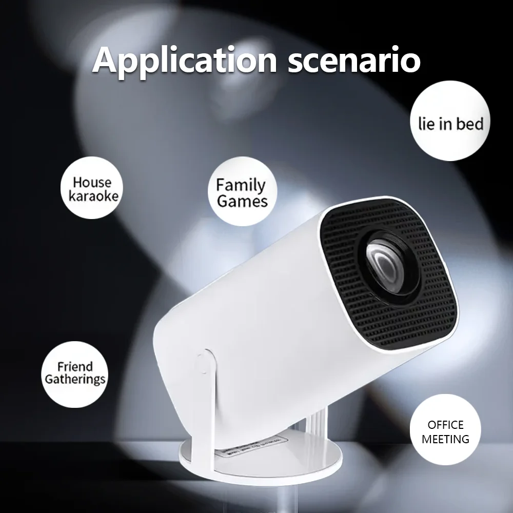 Mini Smart Projector HD Android Support 4K 1080P BT5.0 WiFi 5G·iMAX Home Theater Auto focus Outdoor Portable Projector E100 – Image 2