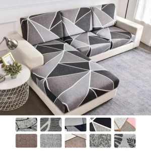 Elastic Sofa Seat Cushion Cover for Living Room Stretch Floral Printed Armchair Couch Cover Corner L-shape Removable Anti-dust