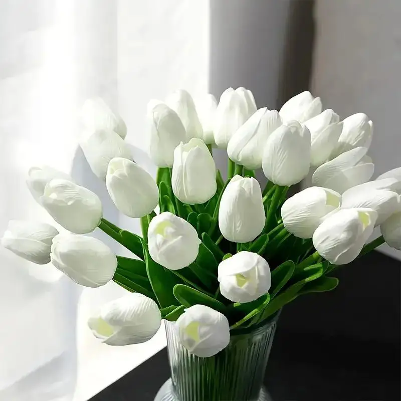 1Pcs Simulated Tulip Flowers Simple Wedding Living Room Bouquet Decor Fashion Festive Party Decoration Artificial Flowers – Image 3