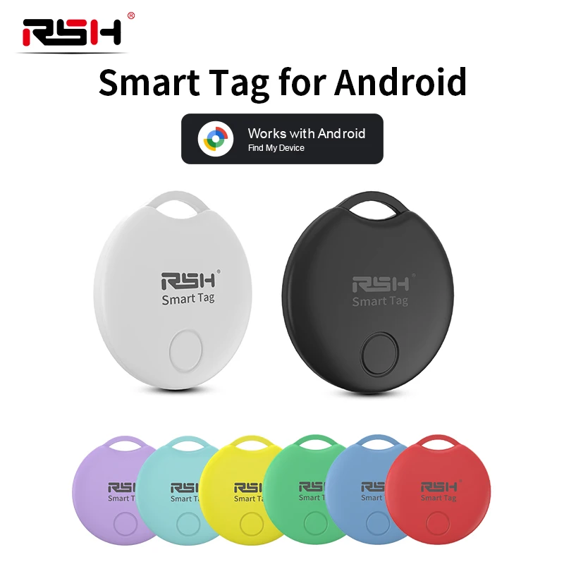 RSH Smart GPS Tracker for Android Tag Work With Android Google Find My App Key Finder Pet Locator Smart Tag for Xiaomi Samsung