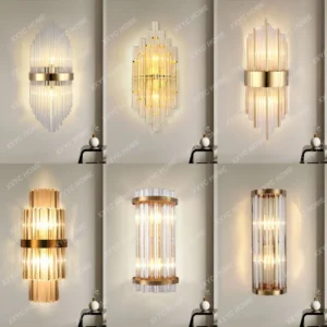 Light luxury wall lamp, post-modern crystal creative bedroom bedside living room corridor staircase background wall lamp