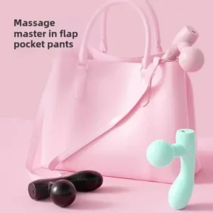 Mini fascia gun double head massager, dual motor vibration massage gun, portable rechargeable muscle relaxation massager
