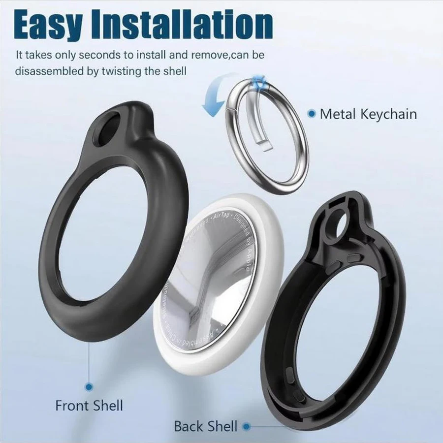 Case for Apple Air tag Holder with Keychain, Hard PC Anti-Drop Airtags Key Chain Hard PC AntiDrop Airtags Key Chain Air tag Case â Image 3