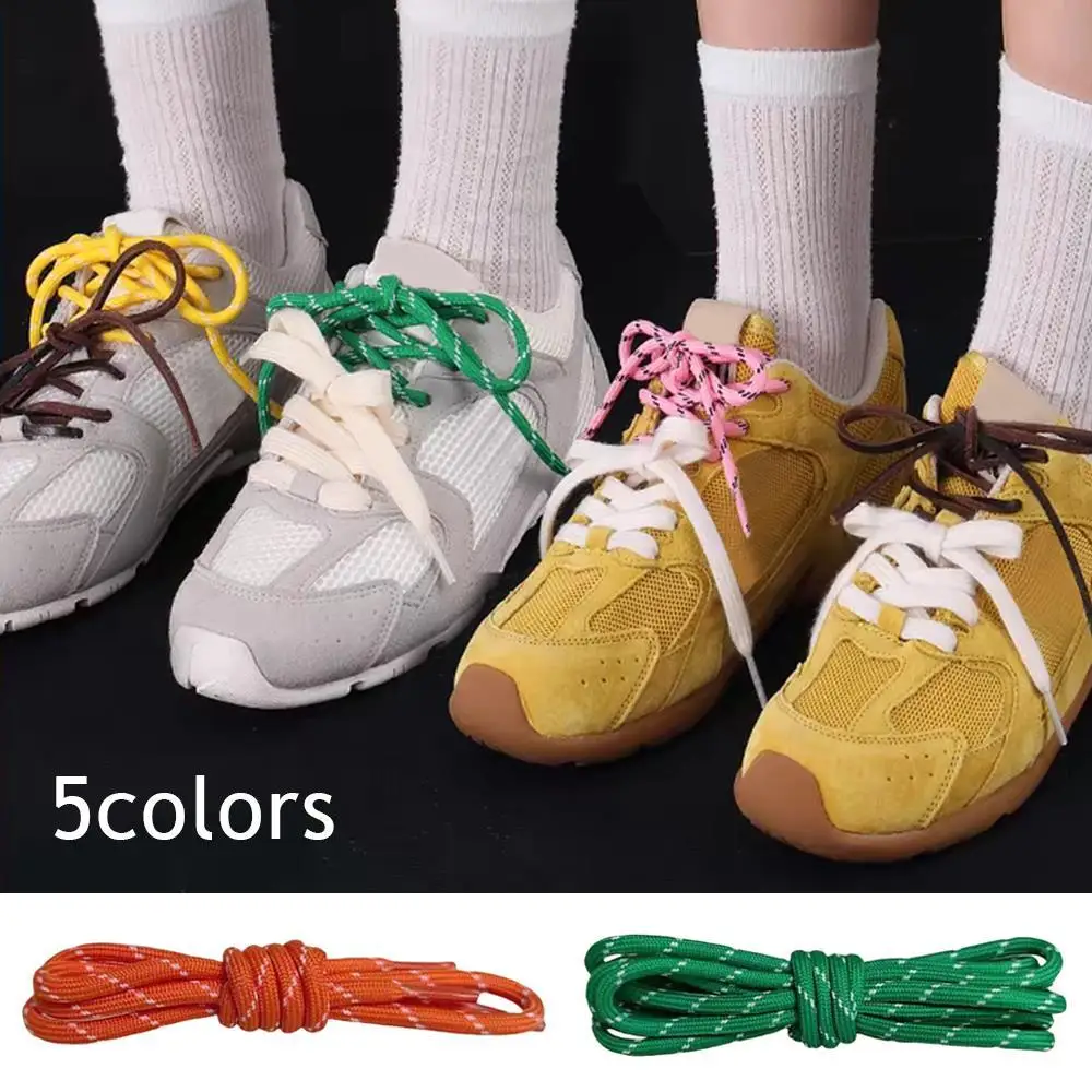 4 Pcs/set Vintage Shoelaces DE Training Miu Round Flat Leather Shoelaces Combination DIY Sports Casual Individual Shoes Laces – Image 5