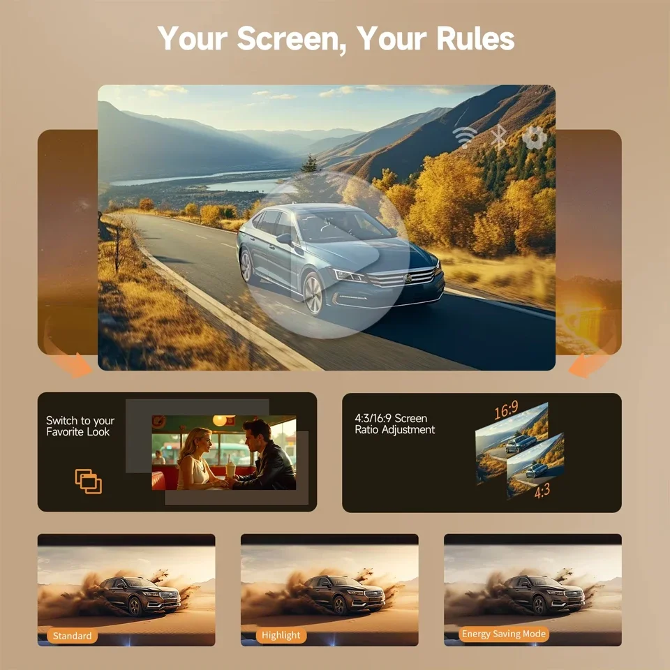 2025 X3 Projector Portable Projector Wifi Smart 1280 720P Full HD Office Home Theater Video Mini Projector Mobile Projection – Image 6