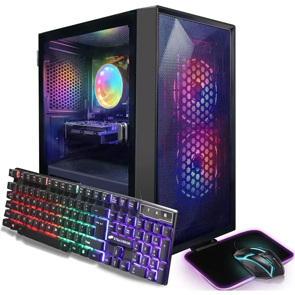 Popular.Prebuilt Gaming PC Desktop, AMD Radeon RX 550 4G GDDR5, Intel Core I5 3.3Ghz up to 3.7Ghz, 16G Ram, WiFi, BT 5.0, RGB Mo – Image 3