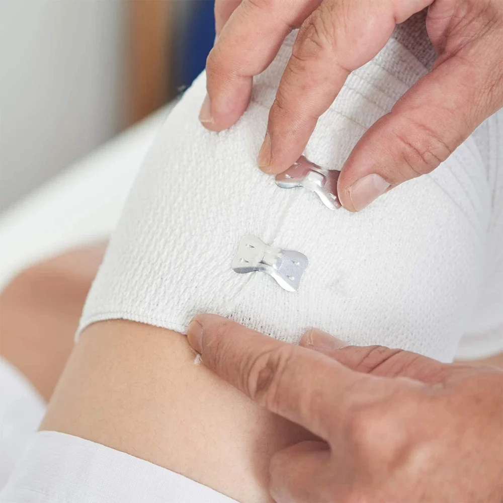 1Roll Elastic Compression Bandage Wrap with Hooks,Athletic Sport Support Tape for Ankle,Wrist,Arm,Leg Sprains First Aid Measure – Image 5