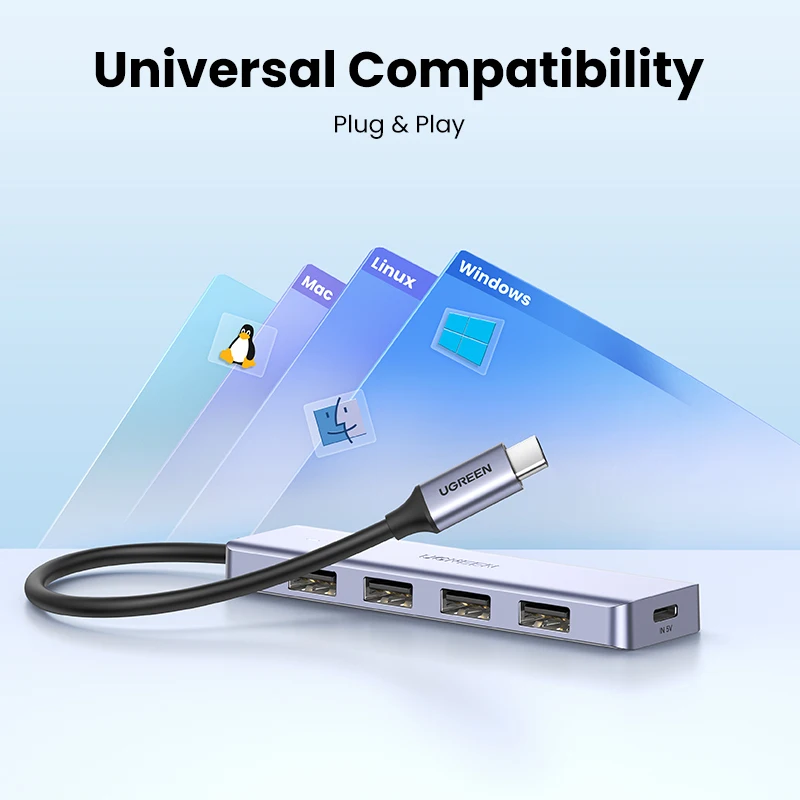 UGREEN USB C Hub 4 Ports USB Type C to USB 3.0 Hub Splitter Adapter for MacBook Pro iPad Pro Samsung Galaxy Note 10 S10 USB Hub – Image 6
