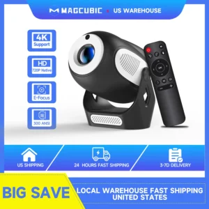 Magcubic HY300 X 4K 720P Android 11 Projector with Electric Focus 300Ansi Wifi6 BT5.0 Portable Projector HIFI Sound Home Outdoor