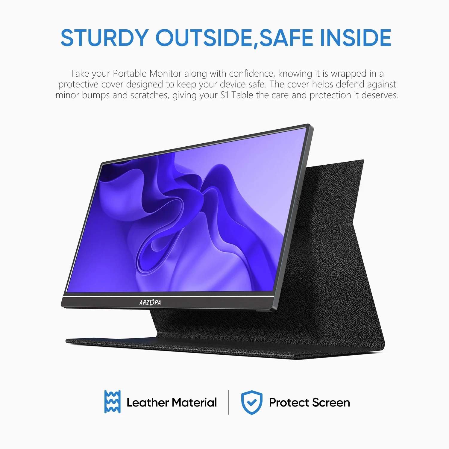 Arzopa 15.6'' FHD 1080P Portable Monitor with HDMI USB IPS Second Monitor External for PC Laptop Mac Swi tch Xbox ps4,S1 Table