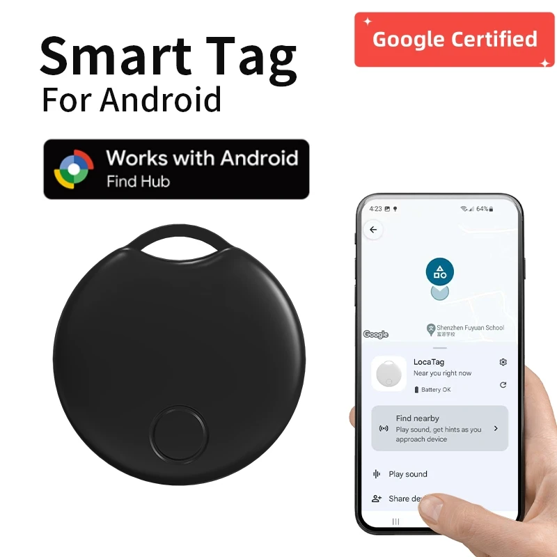 RSH Smart GPS Tracker for Android Google Certified Tag Work With Google's Find Hub App Global Locator for Xiaomi Samsung Huawei – Image 2