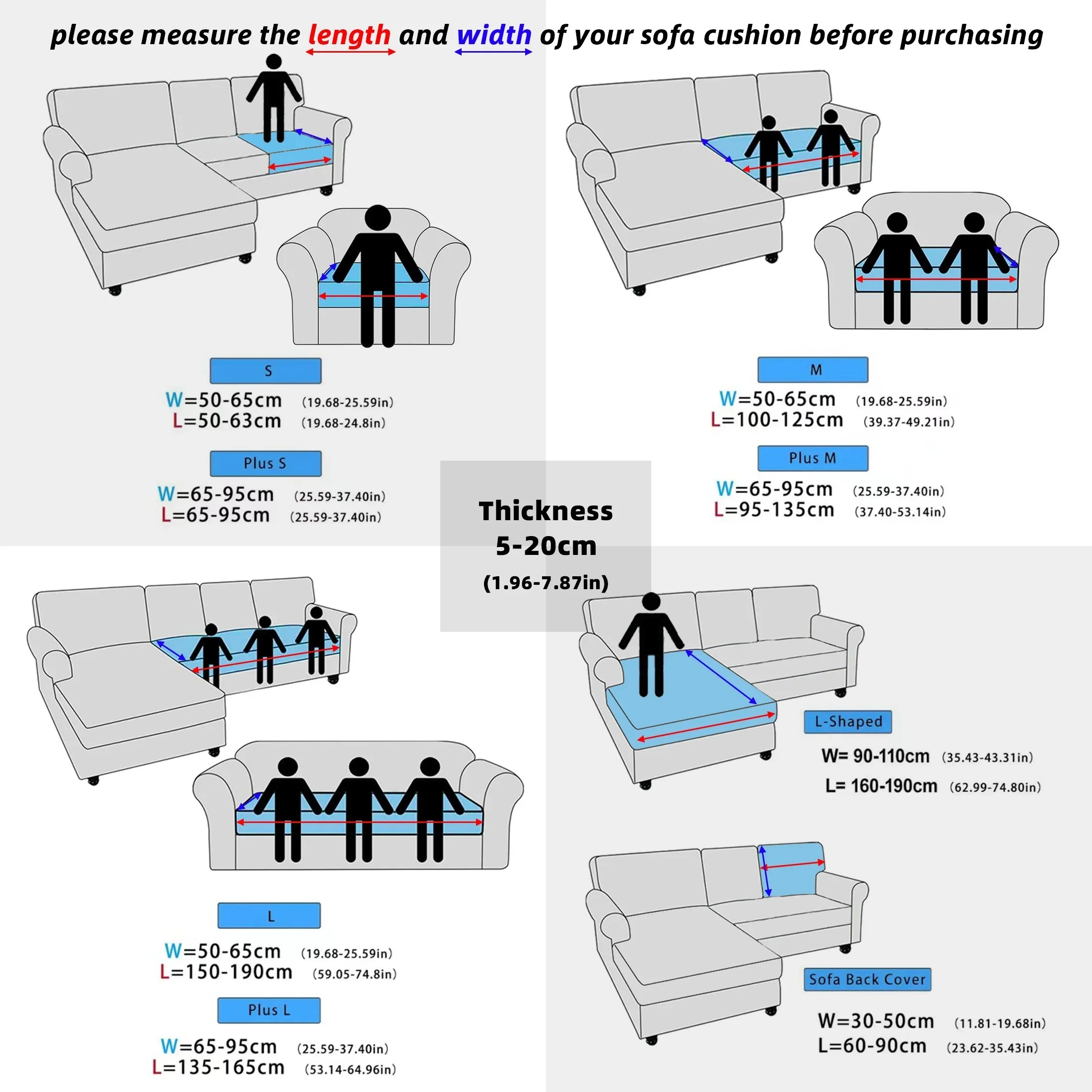 Elastic Sofa Seat Cushion Cover for Living Room Stretch Floral Printed Armchair Couch Cover Corner L-shape Removable Anti-dust – Image 2