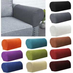 2PCS/SET Sofa Armrest Covers Fleece Premium Armrest Covers Stretchy Chair Sofa Couch Arm Protector Stretch to Fit
