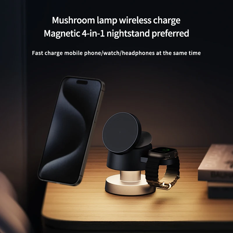 3 in 1 Wireless Charger For iPhone 16 15 14 13 12 Fast Charging Station for Apple Watch 10 9 8 7 6 5 4 Airpods 2 3 Pro – Image 2