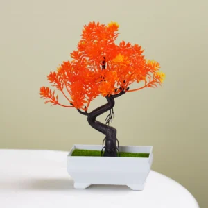 Artificial Plants Bonsai Small Tree Pot Colorful Arrangement Ornaments Fake Plant Potted Flower Room Home Hotel Table Decor